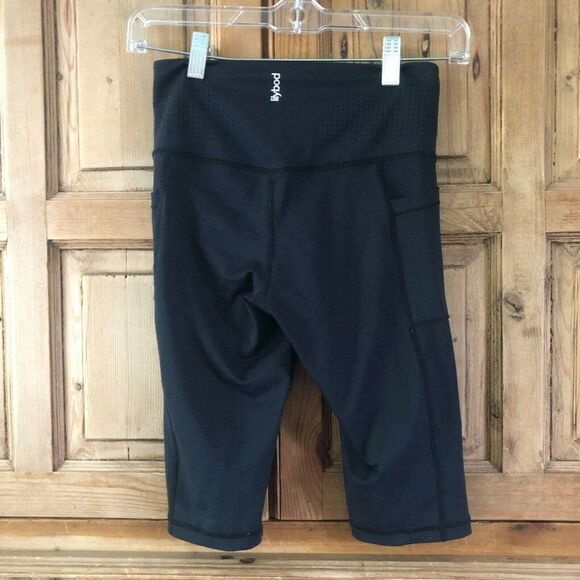 Lilybod Women's Size XS Black Biker Shorts Athletic Cropped Pockets Workout Gym - Picture 4 of 7